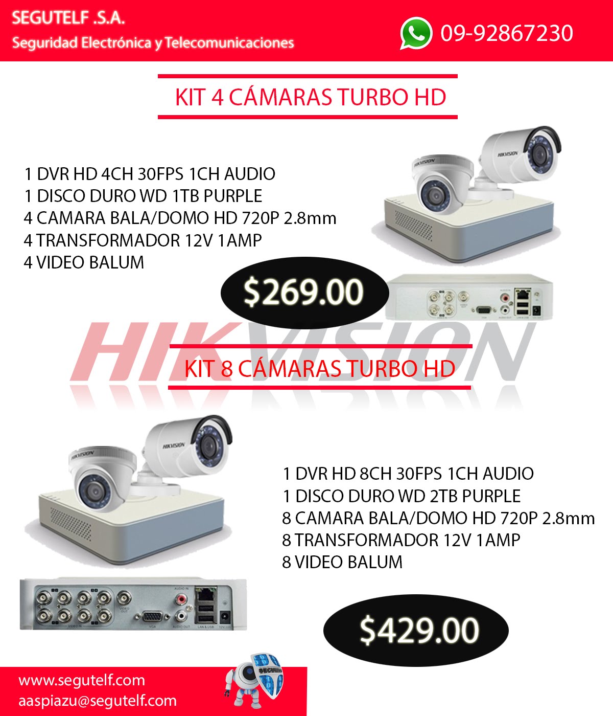 Camaras Hikvision Turbo Hd 720p 2424